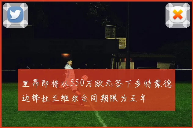 里昂即将以550万欧元签下多特蒙德边锋杜兰维尔合同期限为五年